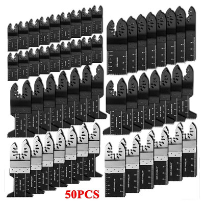 

50PCS High Carbon Steel Oscillating Multi Tool Saw Blade Cutter Wood Mix Saw Blades