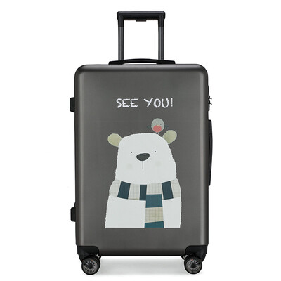 

20-inch boarding box 24-inch Korean version of the cartoon cute little fresh universal wheel luggage travel in luggage case