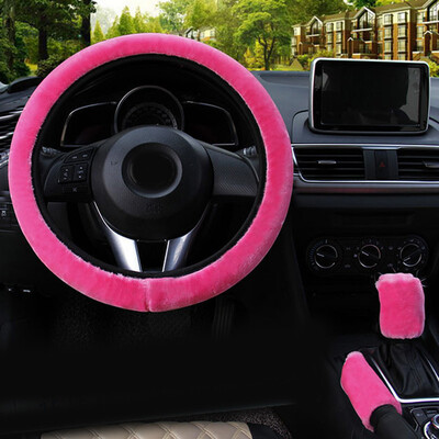 

3pcs Steering wheel cover Set Hand Brake Interior Decorative Accessory