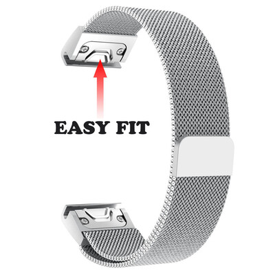 

〖Follure〗Milanese Magnetic Quick Install WatchBand Strap For Garmin Fenix 5X5X Plus