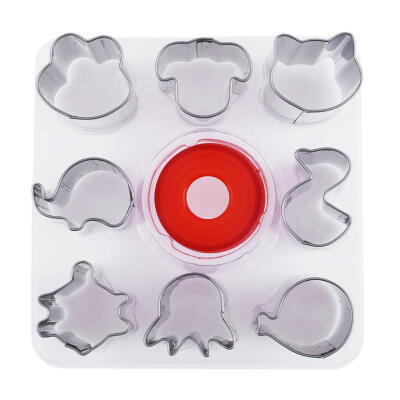 

8 pcsset Vegetable Fruits Cutter Stainless Steel Fish Bird Shape Slice