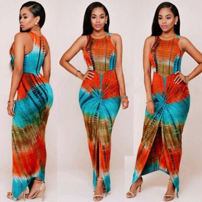 

Sexy Women Summer Casual Sleeveless Evening Party Beach Dress Long Dress