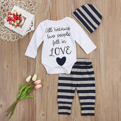 

3PC Baby Boys Clothes Outfit Infant Kids Shirt TopsPantsHat Clothing Autumn