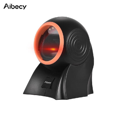 

Aibecy Desktop Hands-free 1D 2D QR Barcode Scanner with USB Cable Omni-directional Bar Code Reader Adjustable Scanning Head for Mo