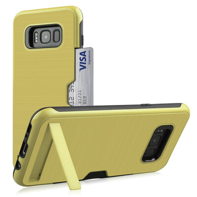 

Hybrid Bumper Case Samsung Galaxy S8 S8 Plus Card Holder Stand Cover Samsung Galaxy S8 Plus s8plus SM-G955FD SM-G955F Armor Case