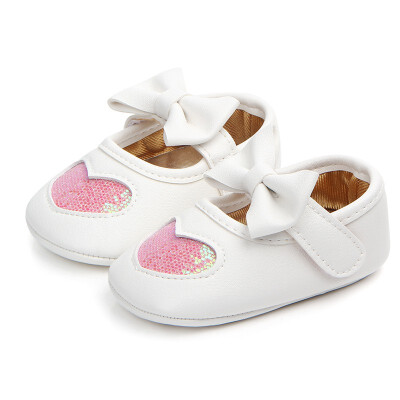 

Spring&Autumn Girl Cute A Heart Baby Butterfly-knot Princess Shoes Baby Shoes Soft Non-slip Synthetic Leather Baby Shoes 4 C