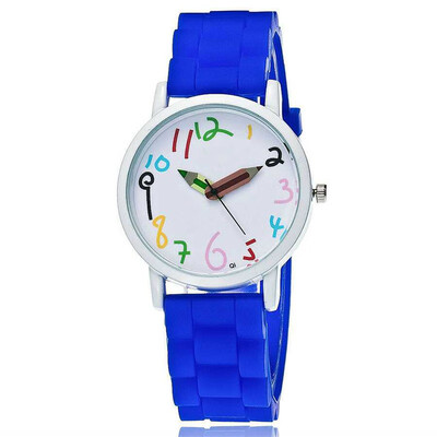 

New Geneva pencil pointer silicone men&women watch casual cute fresh student watch