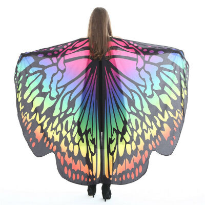 

Women Fancy Long Butterfly Wings Fairy Cape Scarf Scarves Wrap Printing Shawl