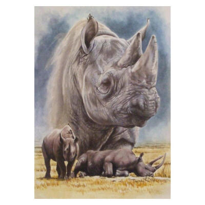 

5D DIY Full Drill Diamond Painting Rhinoceros Cross Stitch Embroidery Craft