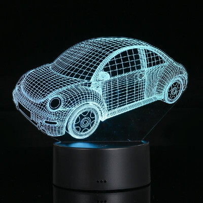 

3D Visual Illusion Lamp Transparent Acrylic Night Light 7 Color Changing LED Lamp 15