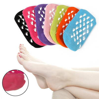 

Whitening Exfoliating Foot Mask Gloves Spa Gel Socks Moisturizing Hand Mask Feet Care Ageless Beauty Silicone Socks