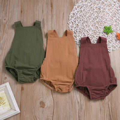 

UK Newborn Baby Boy Girl Cotton Bodysuit Romper Jumpsuit Clothes Outfits Sunsuit