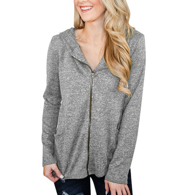 

Toponeto Fashion Casual Womens Long Sleeve Hoodie Cover Zipper Blouse Coat Tops