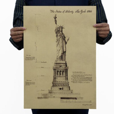 

〖Follure〗Vintage Retro Print Map Kraft Paper Antique Poster Wall Sticker Wall Decor