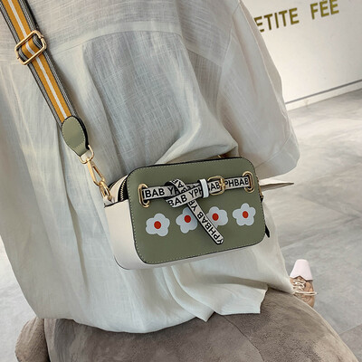 

Fashion flower shoulder bag handbag 2019 new fashion Messenger bag summer small fresh wild red small bag