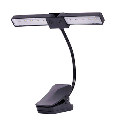 

〖Follure〗Adjustable Neck Portable Clip Music Stand Lamp Reading Light Book Light 10 LED
