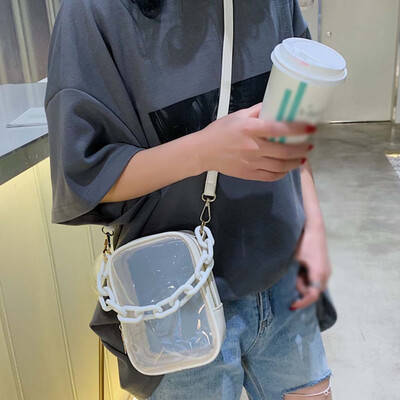 

Tailored Womens Fashion Transparent Shoulder Bag Casual Handbag Portable Purse