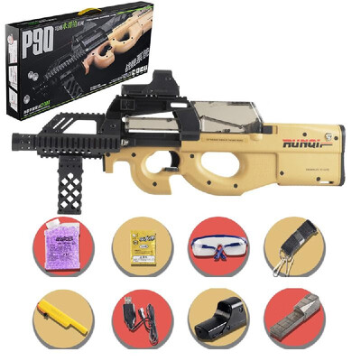 

P90 Electric Water Cannon Simulates Outdoor CS Versus Childrens Gift Kids Cap Pistol Safe Peashooter