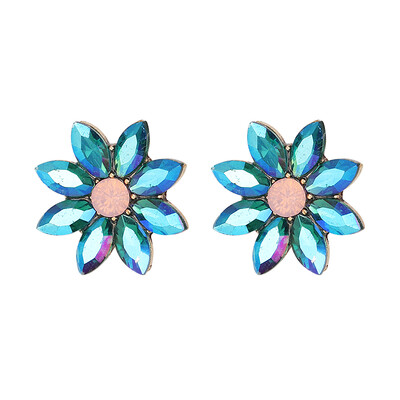 

HOT SALE 2018 Luxury Retro Crystal Stud Earrings with opal Stone Women Fashion Trend Statement Jewelry For Women 19 Styles