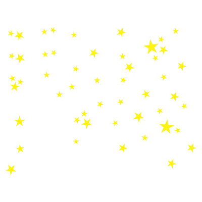 

Gobestart 38Pcs Star Removable Art Vinyl Mural Home Room Decor Kids Rooms Wall Stickers