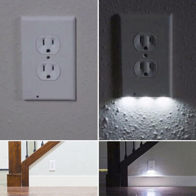 

Fashion Plug Cover LED Night Angel Wall Outlet Face Hallway Bathroom Light