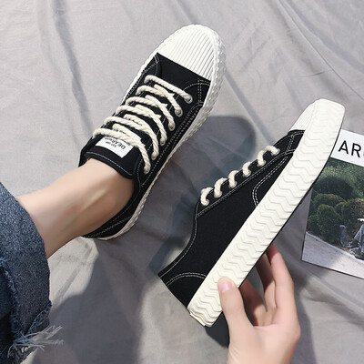 

Mens shoes summer 2019 new net red trend Joker casual canvas shoes Korean autumn shoes low tide shoes