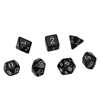 

Siaonvr 7Pcs Pearl Grain D4-D20 Multi Sided Dices Set For TRPG game