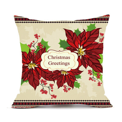 

Tailored Merry Christmas Pillow Cases Cotton Linen Sofa Cushion Cover Home Decor