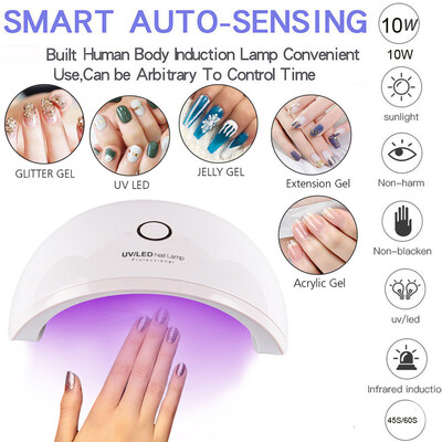 

Toponeto LED UV 10W Nail Dryer Curing Gel Polish Lamp Light Curing Manicure Machine Nail