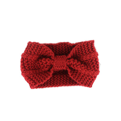 

Fashion Winter Warm Women Crochet Headband Solid Color Bow Knot Knitted Ear Warmer Headwrap Hair Band 14