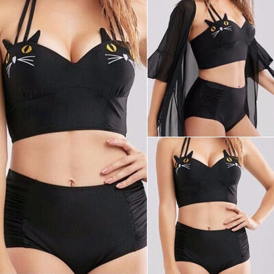 

Swimwear Women Triangle Bikini Set Bandage Push-Up Swimsuit Bathing Beachwear -XL