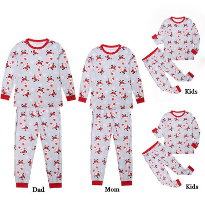 

Cotton Christmas Family Matching Pajamas Set Adult Kids Sleepwear Nightwear Set