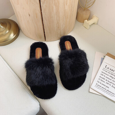 

Maomao slippers for women wearing fashionable sandals with flat soles in autumn&winter