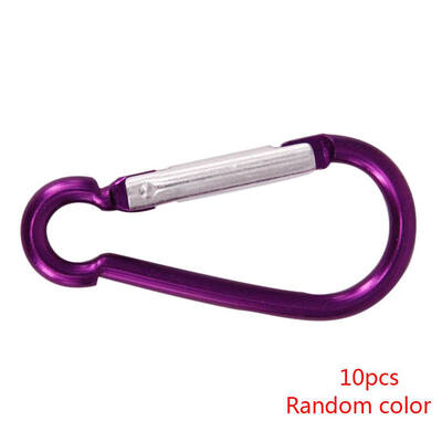 

10pcs Gourd Shape Carabiner Outdoor Hanging Buckle Aluminum Alloy Keyring Snap Spring Hook Random Color