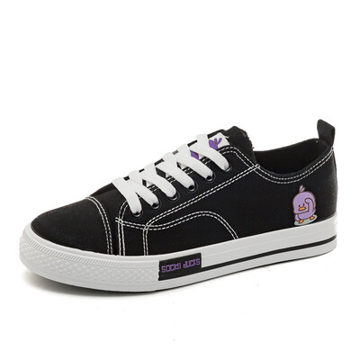

2019 fall new ins canvas shoes female ulzzang shoes small white shoes Korean plate shoes trendy shoes