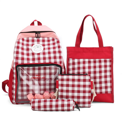 

Insfeng schoolbag girls campus junior high school students Canvas Shoulder Bags ancient feeling forest Backpack