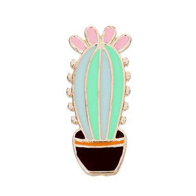 

1 PC Cute Collar Badge Corsage Cartoon Enamel Plant Brooch Cactus Pins Jewelry