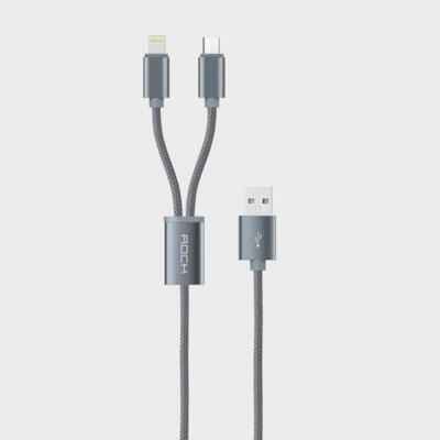 

ROCK 12m Nylon Braided Lightning And Micro USB Fast Charging Data Cable For Mobile Phones-appleMICRO