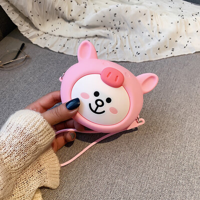 

Qiao Bani 2019 new Korean chic fashion cartoon cute silicone mini coin purse shoulder diagonal female bag