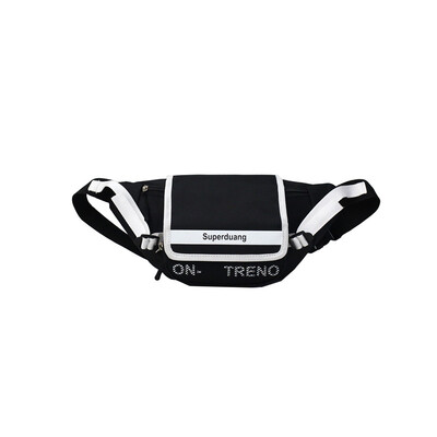 

Ins super hot tide brand fashion satchel hit color bungee bag personality hit color small chest bag couple shoulder bag