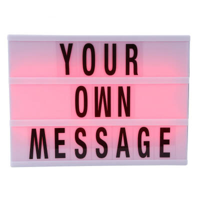 

Greensen DIY A4 Size Letter Combination LED Red Light Box Message Board for Home Party Decoration