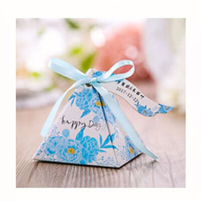 

FUNNYBUNNY Triangular Pyramid Gift Box Wedding Favors Gifts Candy Boxes Guests