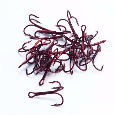 

Vissen anzuelos pesca mosca triple Fish hooks 30PCsbag Fishing Hook High Carbon Steel Treble Hooks Fishing Tackle 2