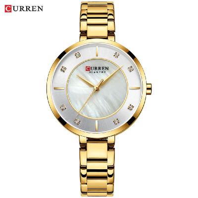 

CURREN 9051 Woman Quartz Watch Chronograph Fashion Casual Stainless Steel Band Female Wristwatch