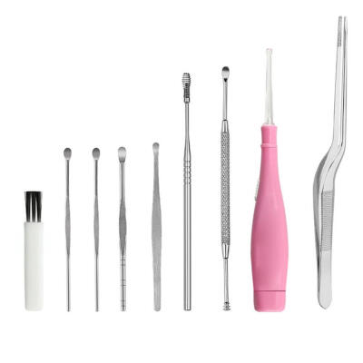 

8pcsSet Stainless Steel Ear Pick Curette Remover Portable Ear Cleaner