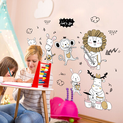 

〖Follure〗Animal Music Party Removable Wall Sticker Child Room Art Decors