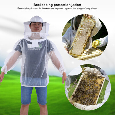 

Greensen Professional Beekeeper Jacket Transparent Beekeeping Protective Suit Equipment with Hooded Veil