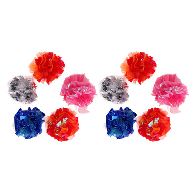 

10pcs Crinkle Balls Cat Toys Interactive Sound Ball Big Nylon Balls Toys