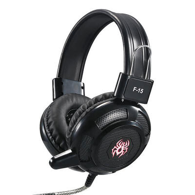 

F15 Portable 35mm Wired Headphone Computer Gaming Headset Headband Earphone With LED Light Effect