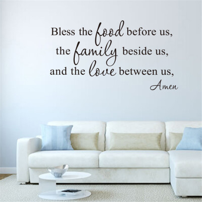 

Bless The Food Before UsArt Vinyl Mural Home Room Decor Wall Stickers Removable